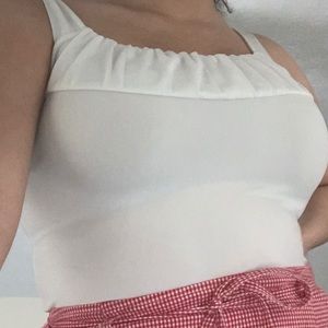 white tank top